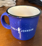 Jamey Johnson Blue Enamel Coffee Mug